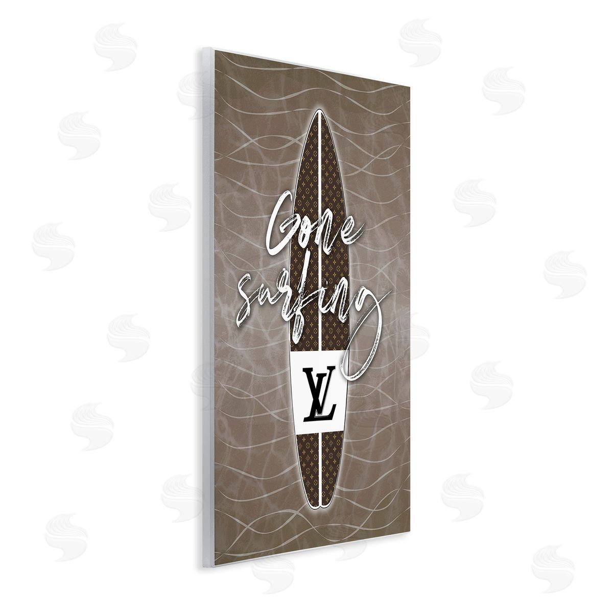 Martina Pavlova Gone Surfing Glam Phrase Wooden Wall Plaque Art Print