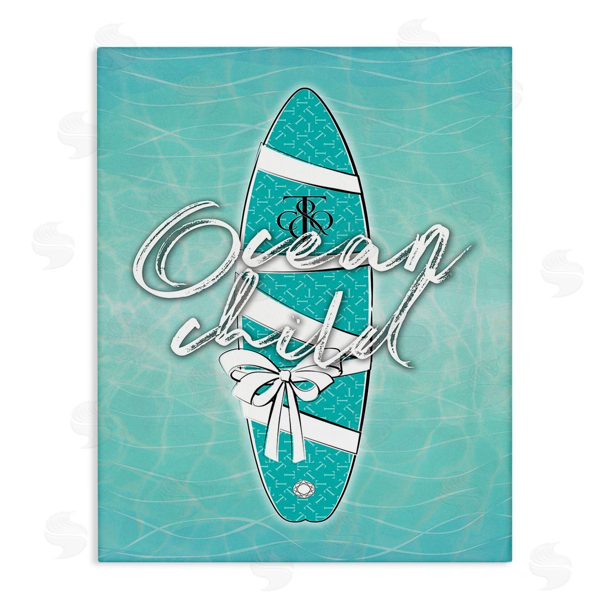Martina Pavlova Ocean Child Surfboard Canvas Wall Art Print