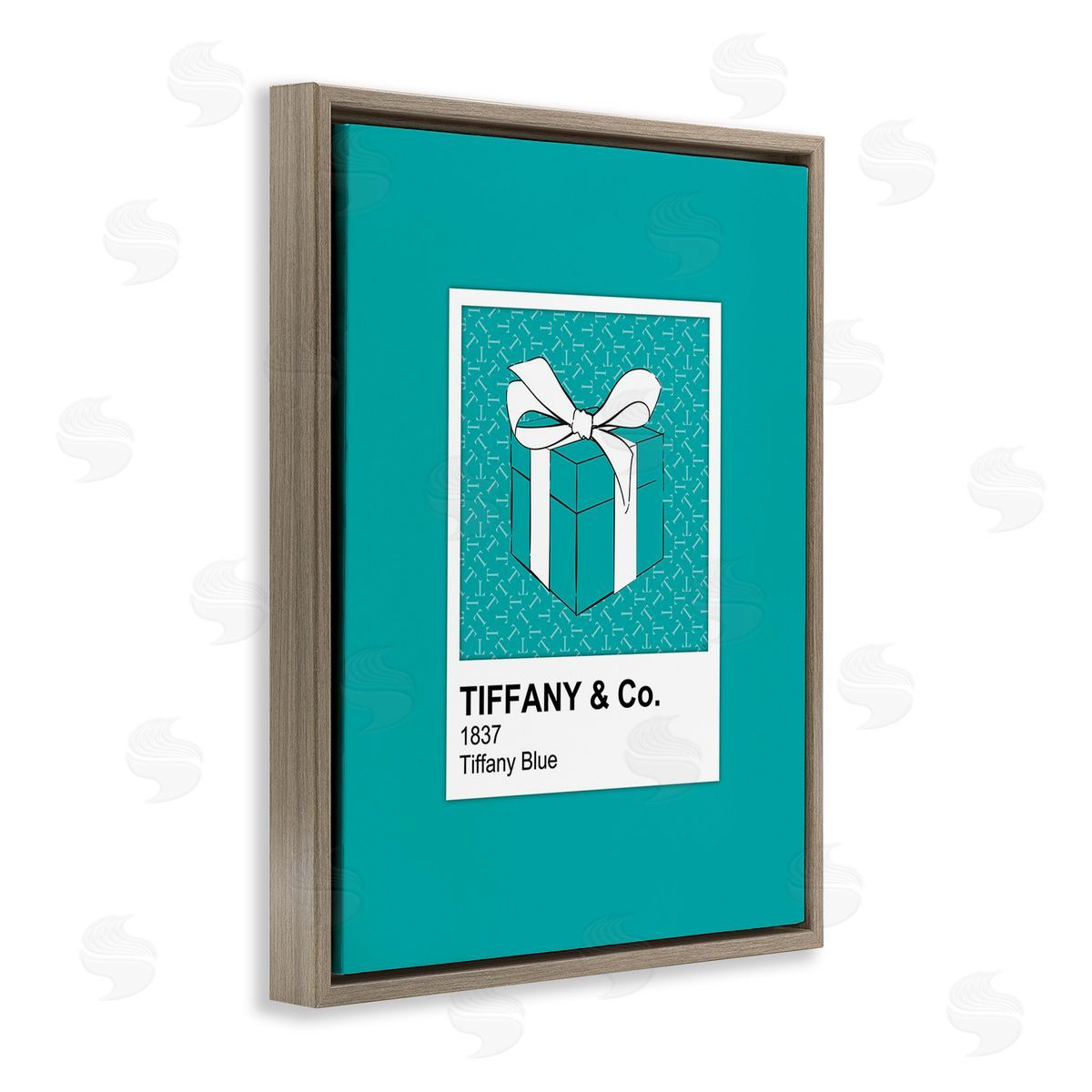 Martina Pavlova Blue Fashion Hue Brown Floating Frame Canvas Wall Art Print