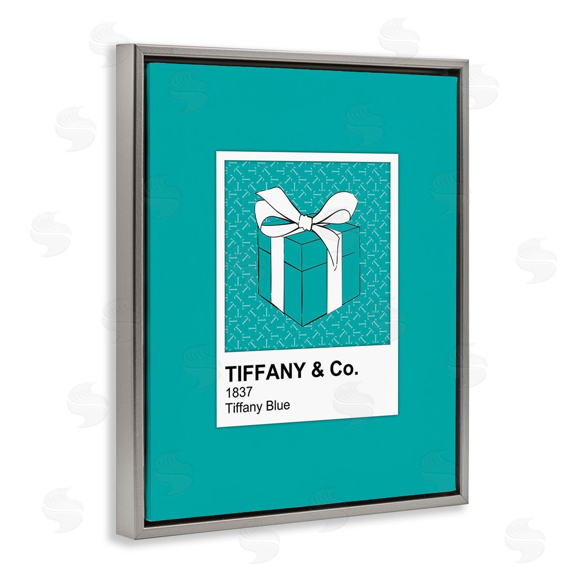 Martina Pavlova Blue Fashion Hue Gray Floating Frame Canvas Wall Art Print