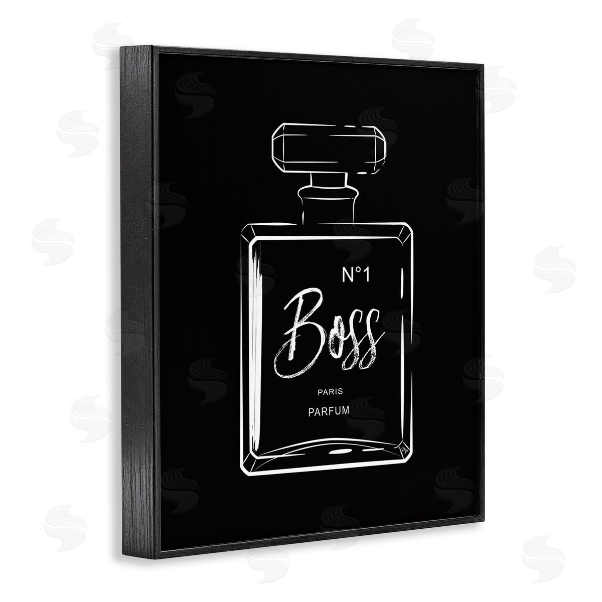 Martina Pavlova Boss Perfume on Black Black Framed Giclee Wall Art Print