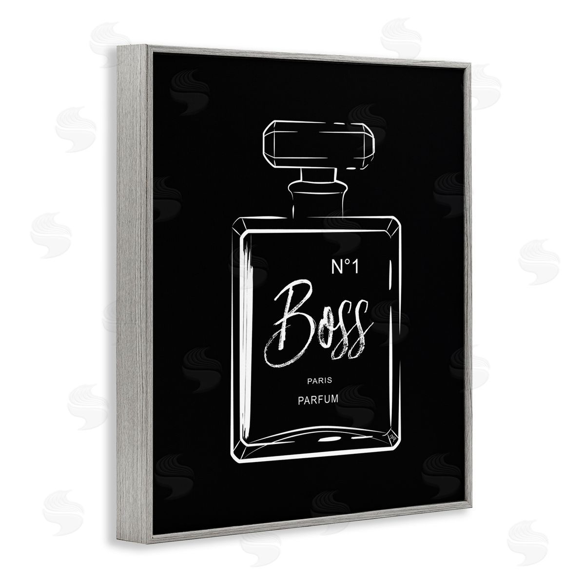 Martina Pavlova Boss Perfume on Black Gray Framed Giclee Wall Art Print
