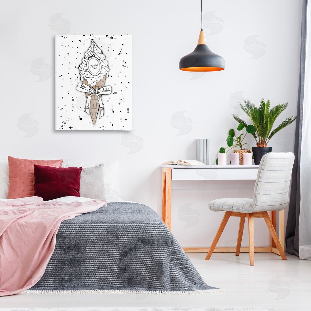 Martina Pavlova Glam Brand Dessert Canvas Wall Art Print in Room