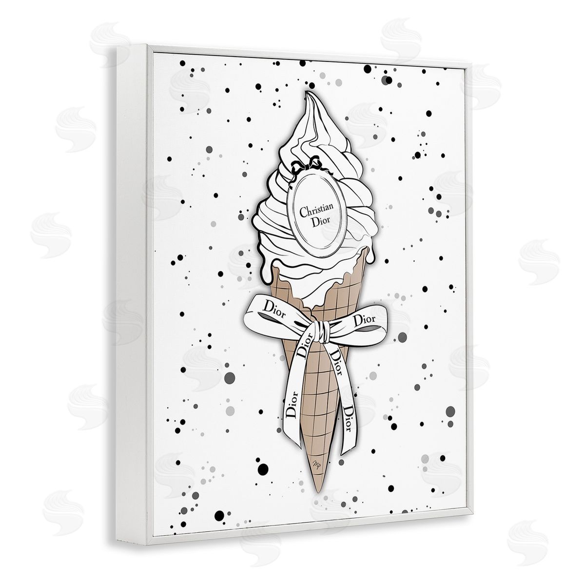 Martina Pavlova Glam Brand Dessert White Framed Giclee Wall Art Print