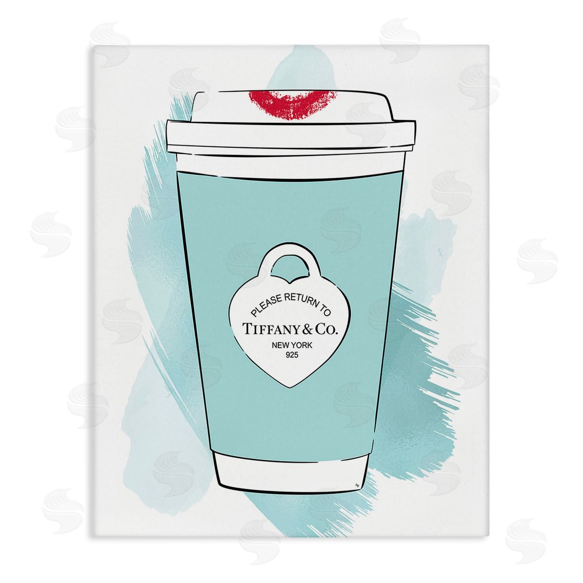 Martina Pavlova Coffee with Lipstick Canvas Wall Art Print