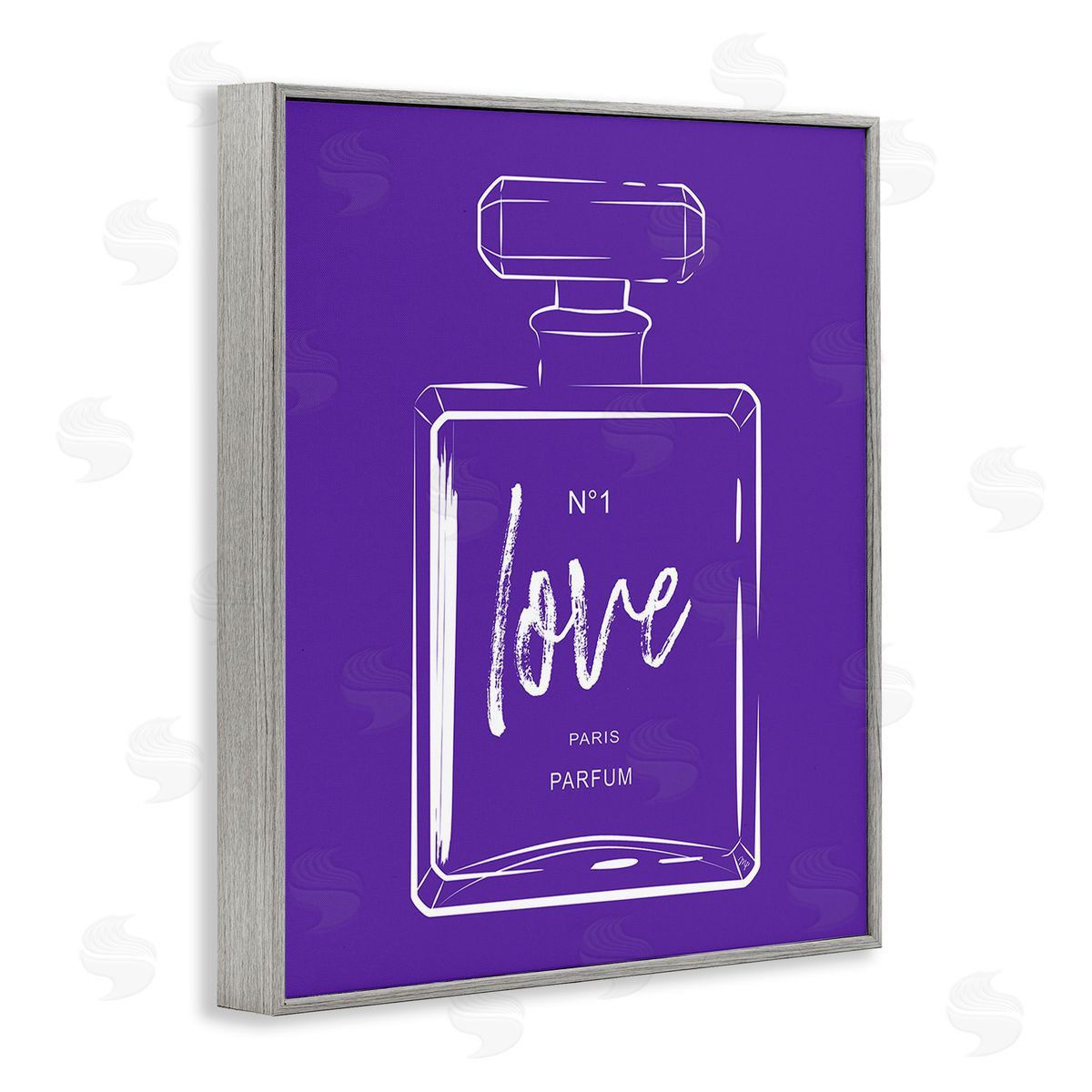 Martina Pavlova Simple Perfume on Purple Gray Framed Giclee Wall Art Print