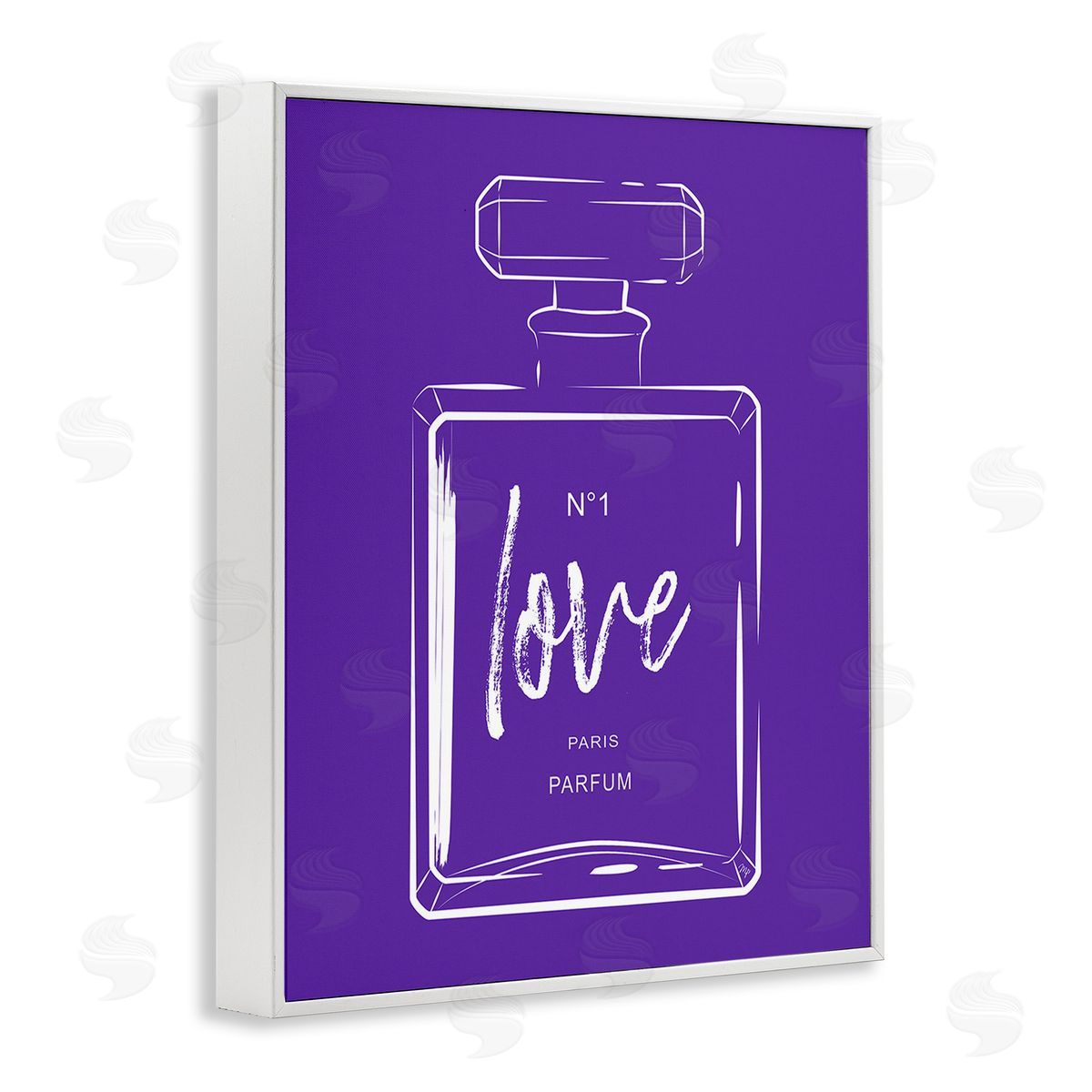 Martina Pavlova Simple Perfume on Purple White Framed Giclee Wall Art Print
