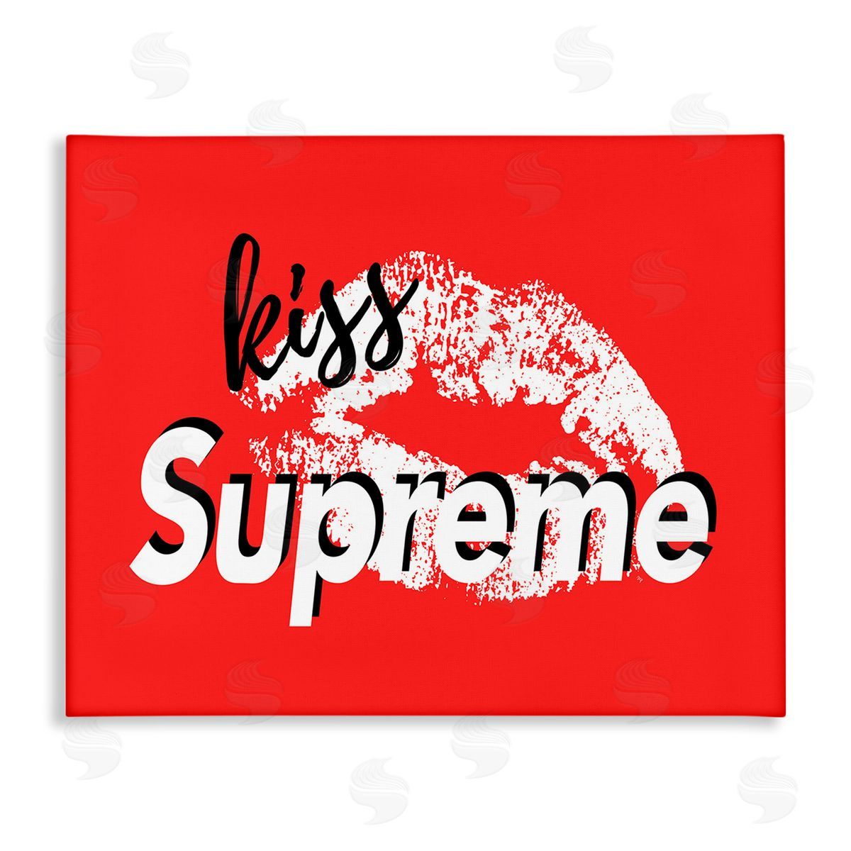 Martina Pavlova Kiss Supreme on Red Canvas Wall Art Print