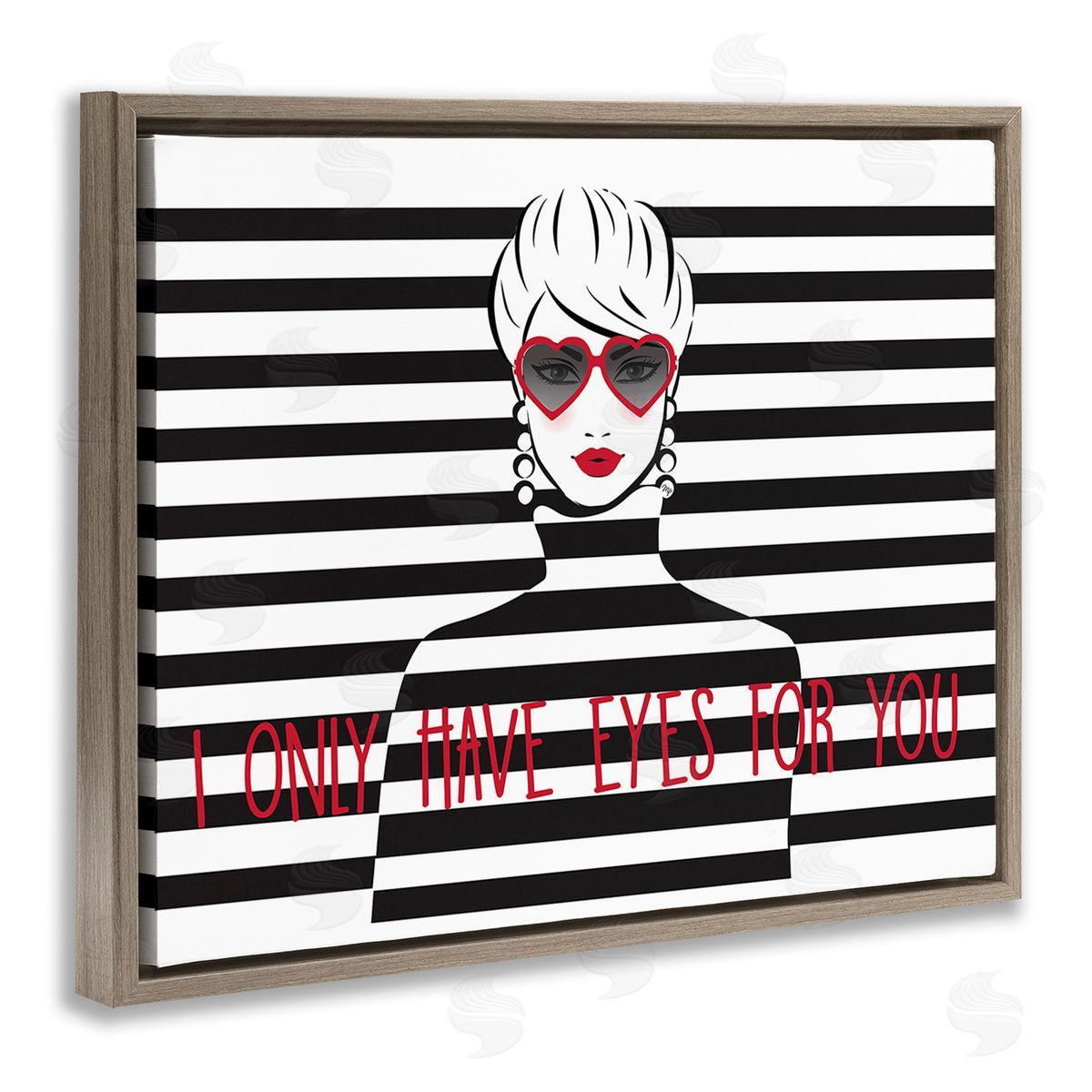 Martina Pavlova Only Eyes For You Brown Floating Frame Canvas Wall Art Print