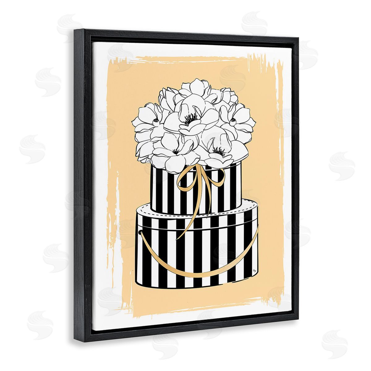 Martina Pavlova Glam Accessory Boxes Black Floating Frame Canvas Wall Art Print