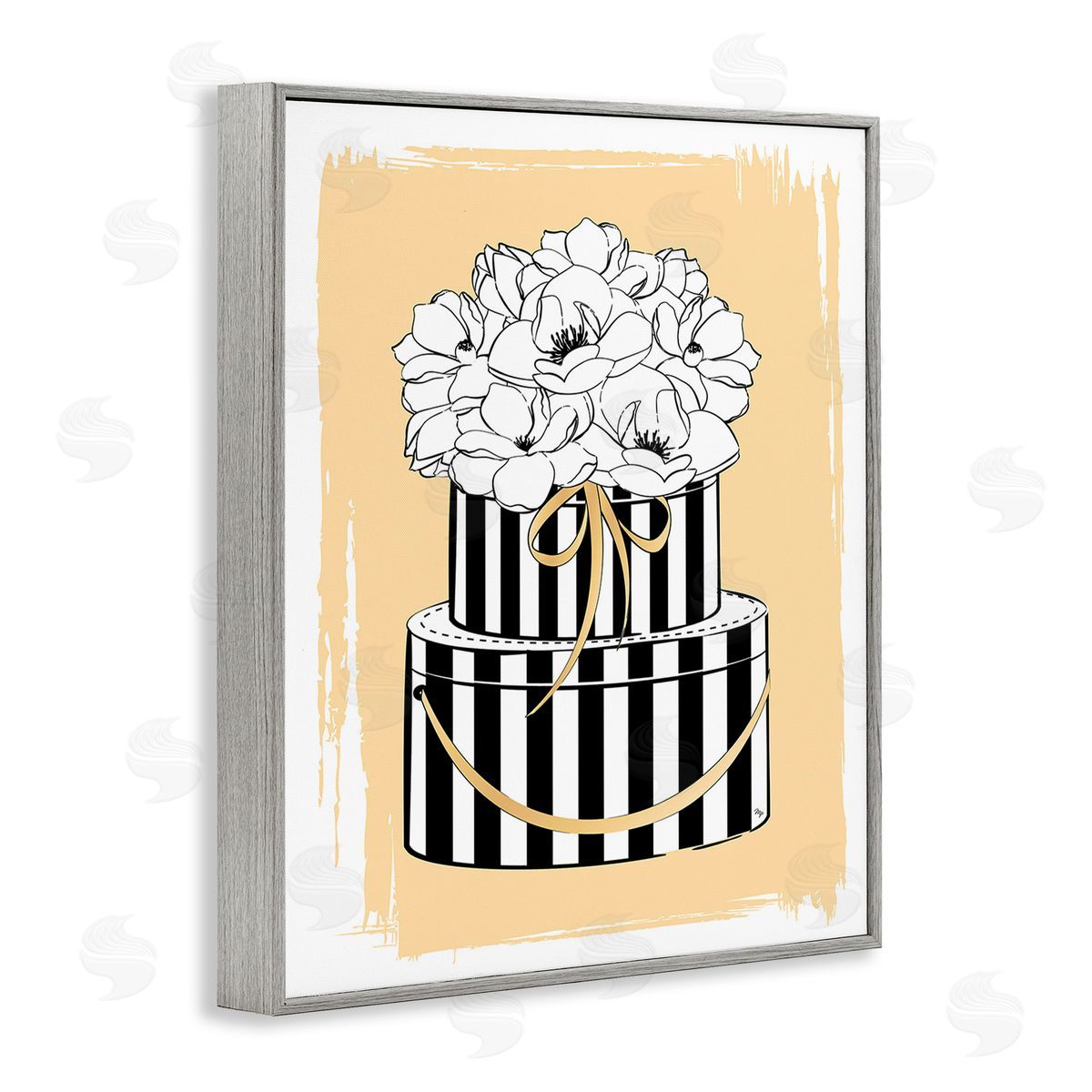 Martina Pavlova Glam Accessory Boxes Gray Framed Giclee Wall Art Print