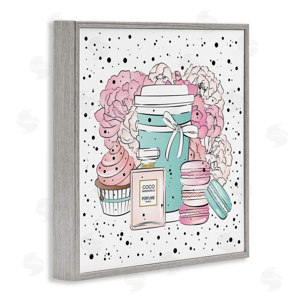 Martina Pavlova Modern Glam Desserts Gray Framed Glicee Wall Art Print