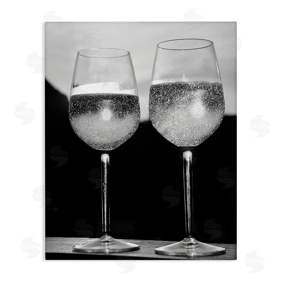 Stupell Studio Fizzy Champagne Glasses Canvas Wall Art Print