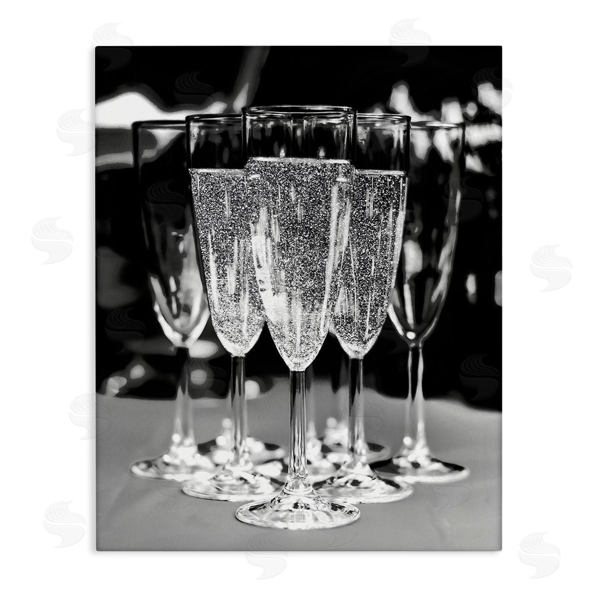 Stupell Studio Glam Champagne Flutes Canvas Wall Art Print