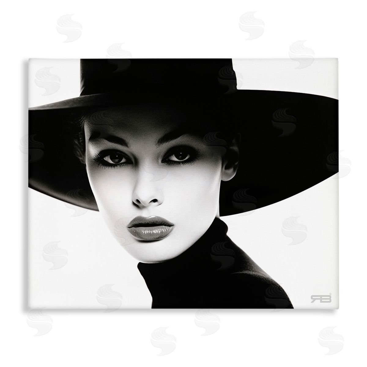 RB Female Fashion Portrait Canvas Wall Art Print
