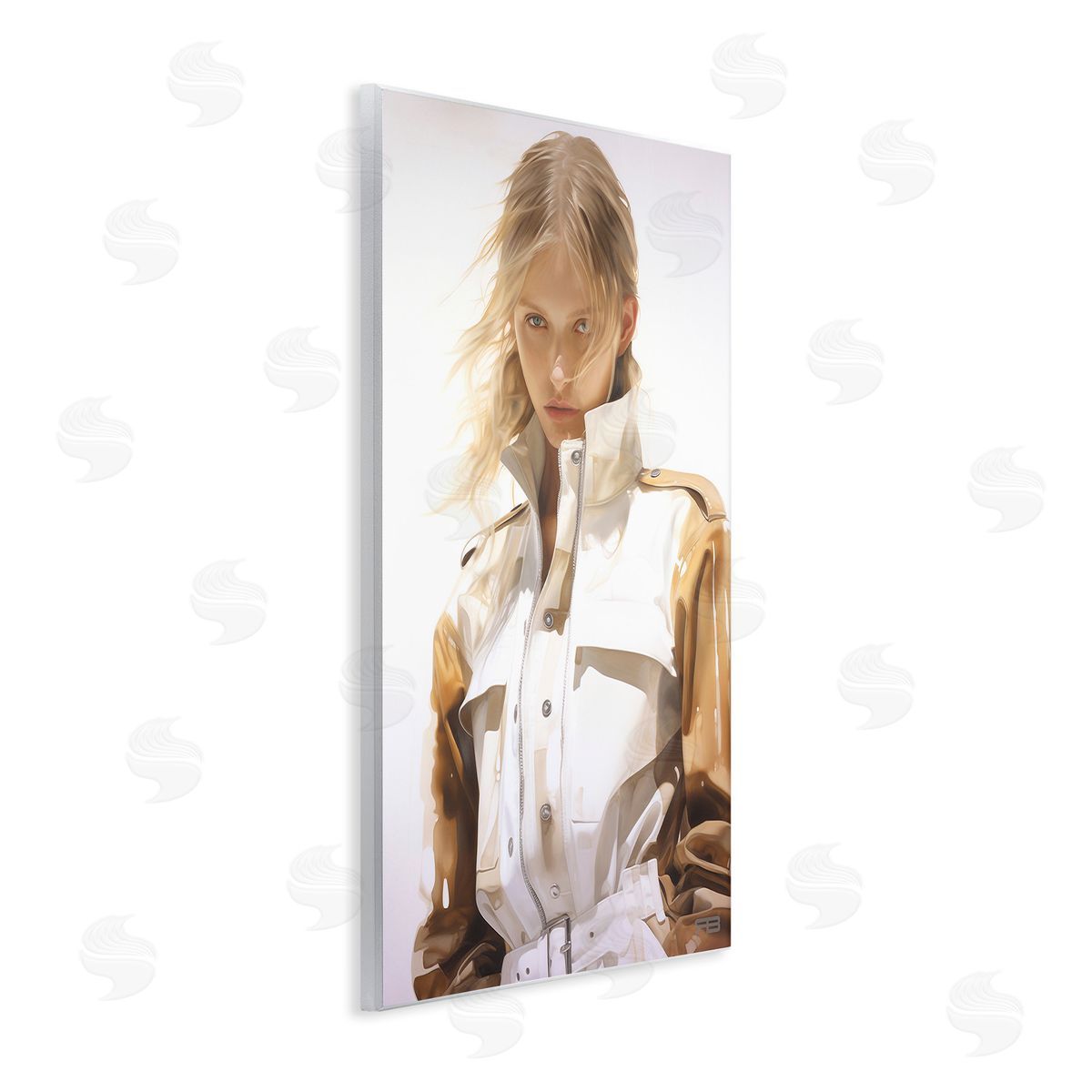 RB Woman in Riding Jacket Wooden Wall Plaque Art Print
