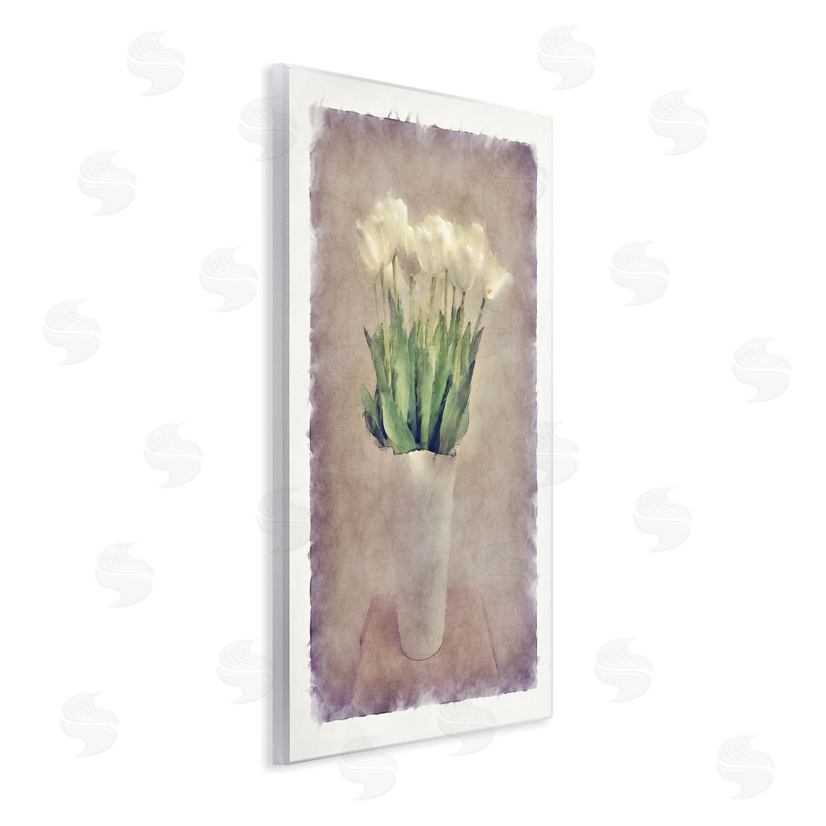 Noah Bay Abstract Garden Tulips Wooden Wall Plaque Art Print