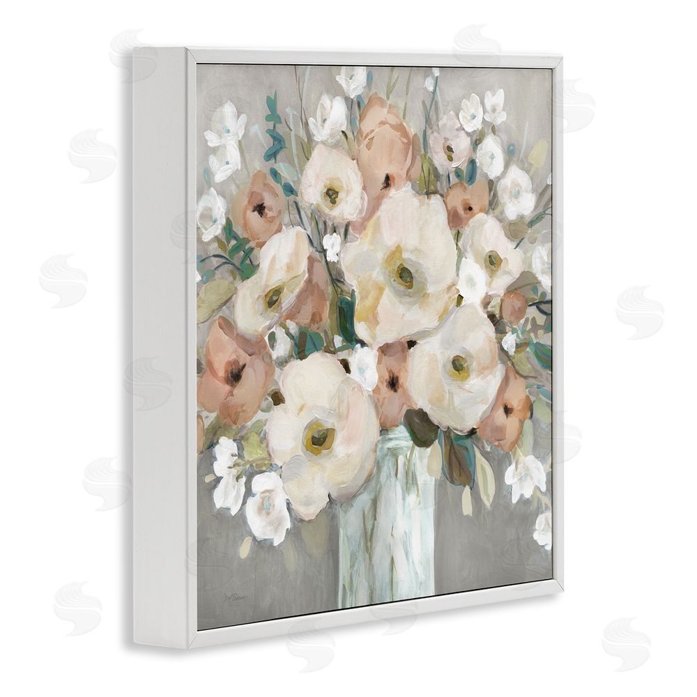 Carol Robinson Mixed Spring Bouquet White Framed Glicee Wall Art Print