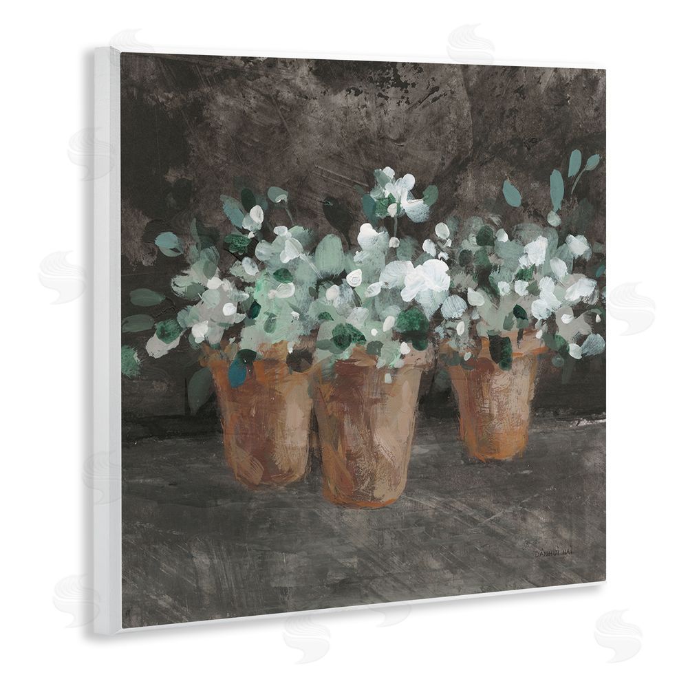 Danhui Nai Garden Plants in Terracotta Wooden Wall Plaque Art Print