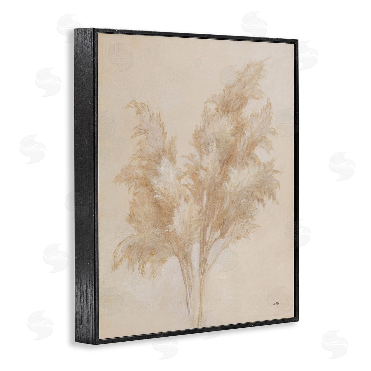 Julia Purinton Traditional Reeds Study Black Framed Giclee Wall Art Print