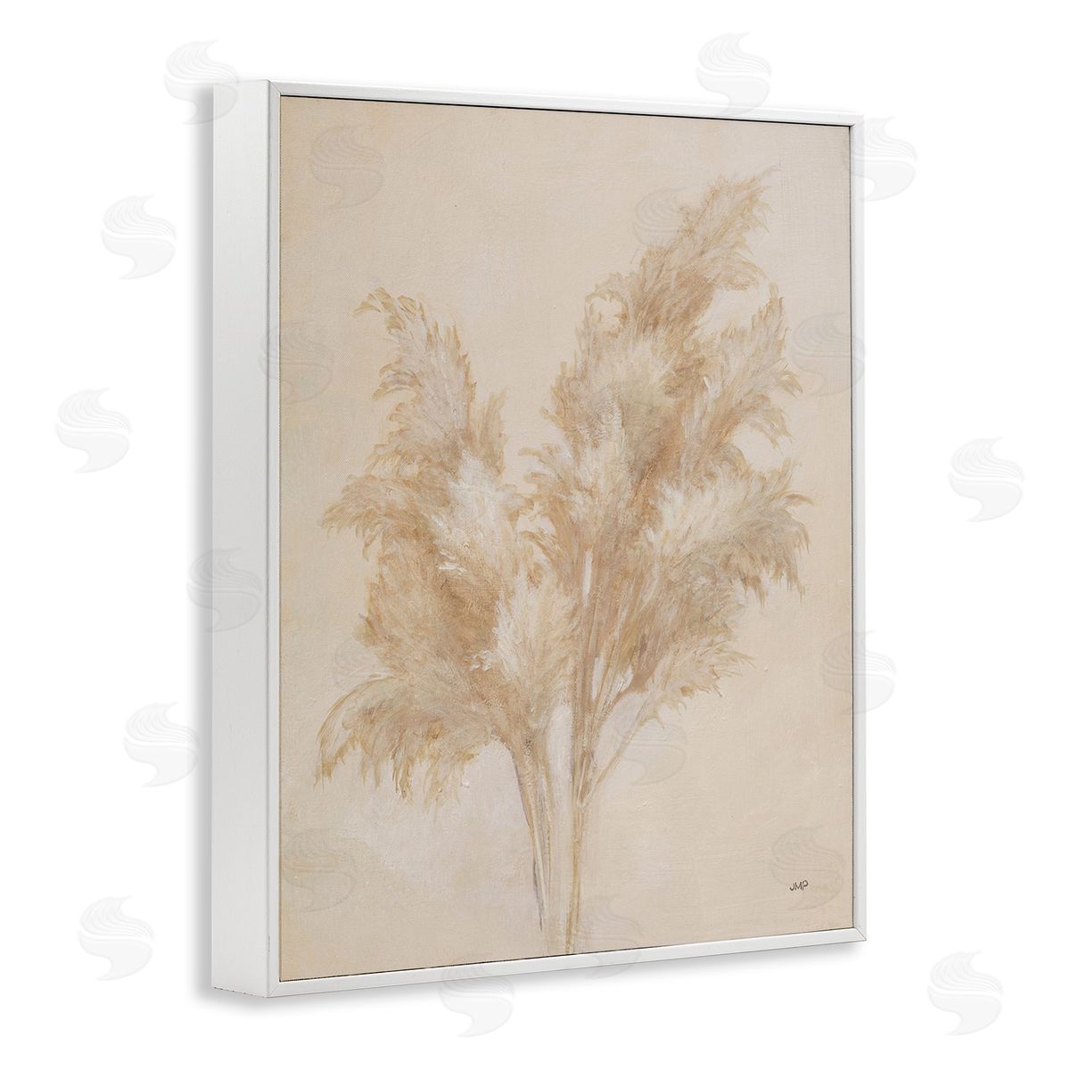 Julia Purinton Traditional Reeds Study White Framed Giclee Wall Art Print