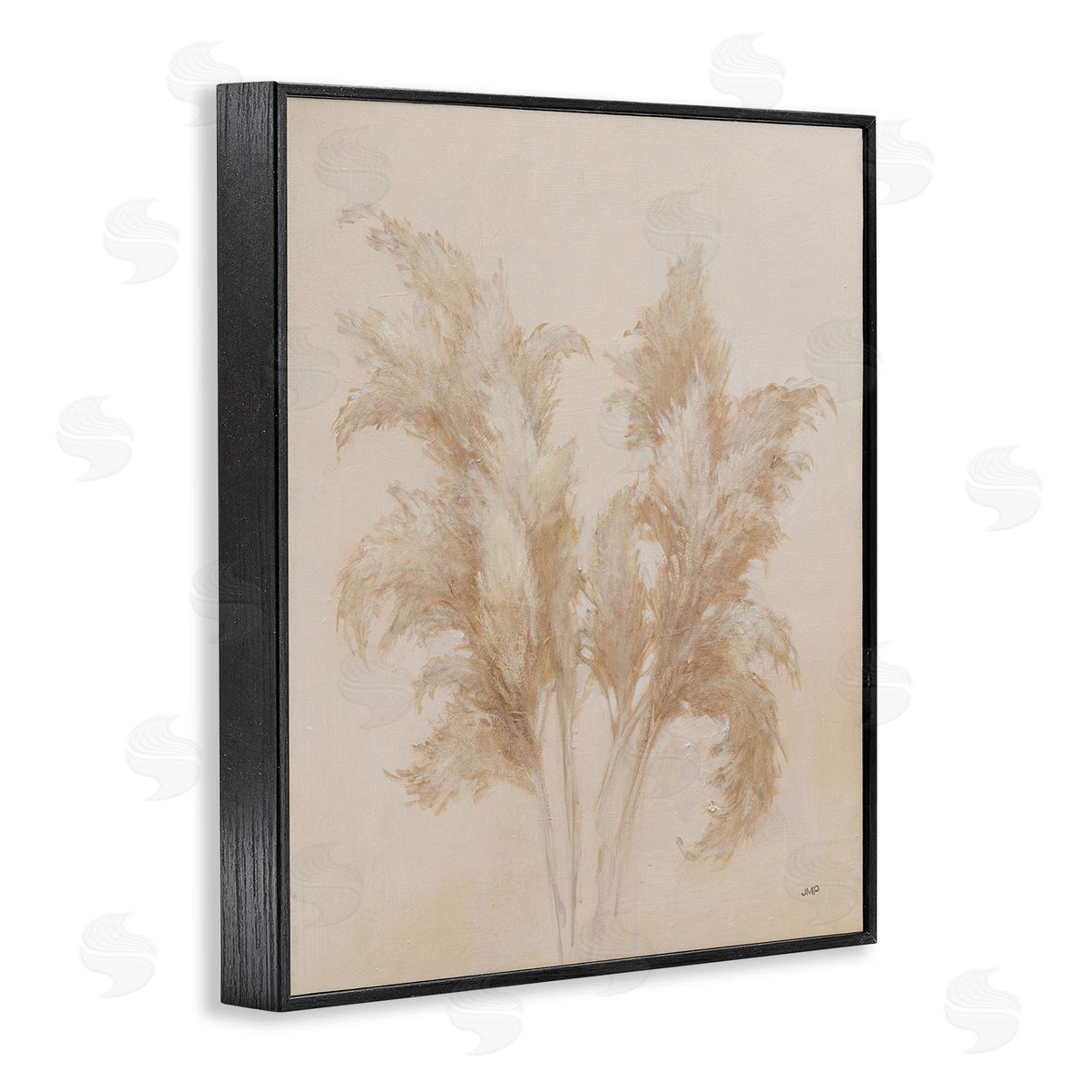 Julia Purinton Traditional Pampas Grass Black Framed Giclee Wall Art Print