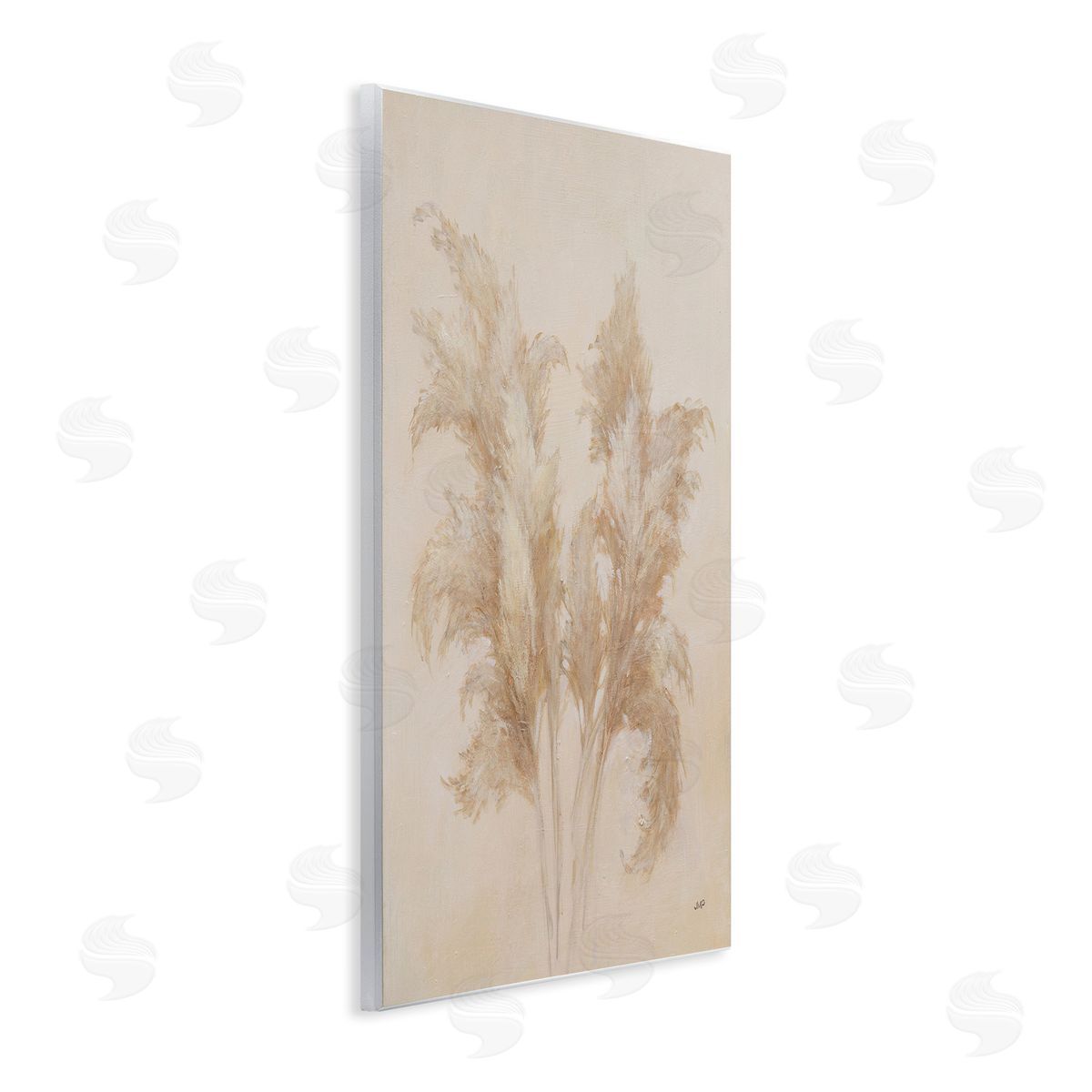 Julia Purinton Traditional Pampas Grass Wooden Wall Plaque Art Print