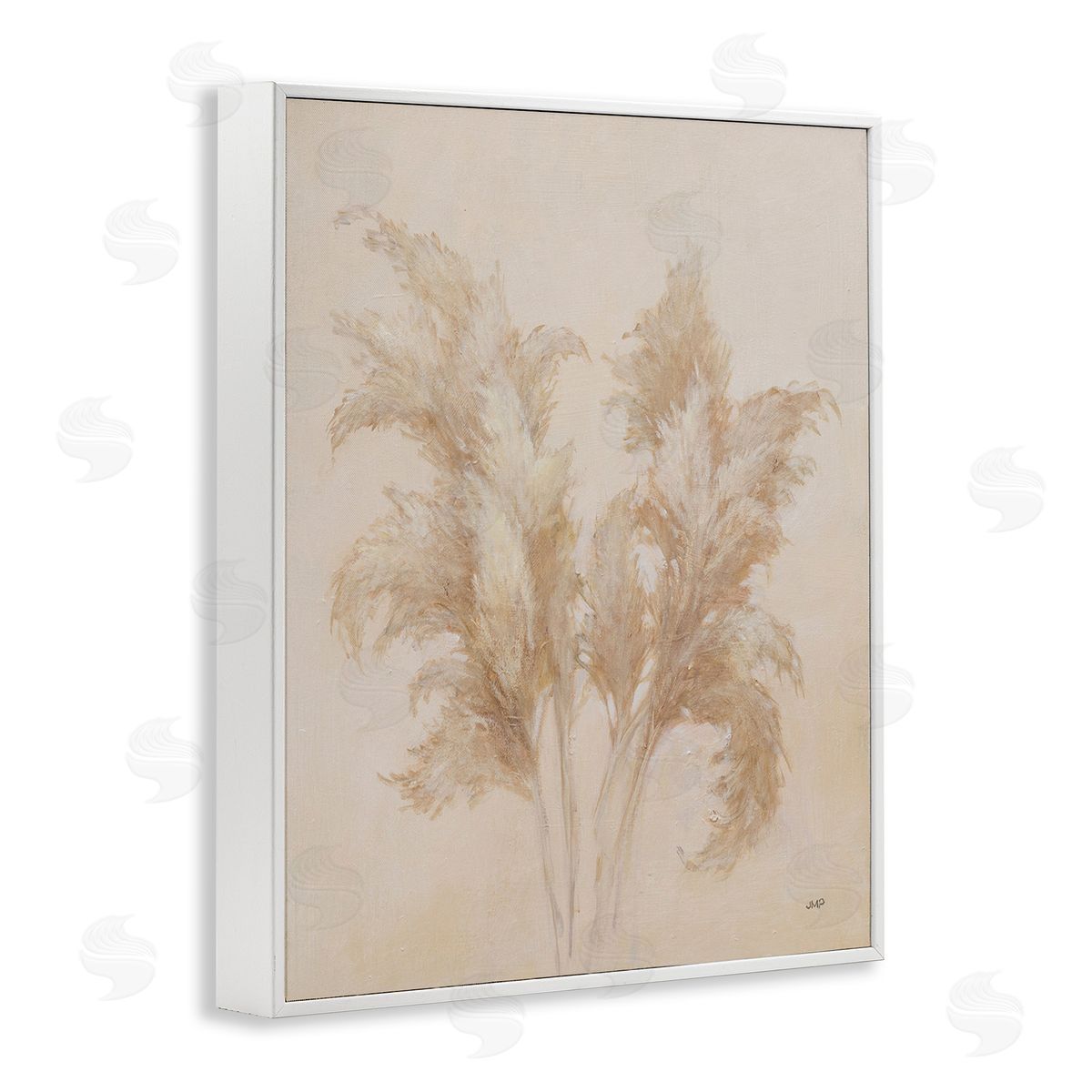 Julia Purinton Traditional Pampas Grass White Framed Giclee Wall Art Print