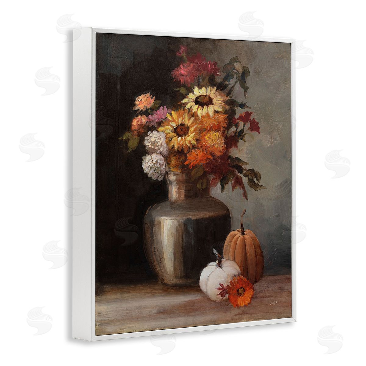 Julia Purinton Autumnal Still Life White Framed Giclee Wall Art Print