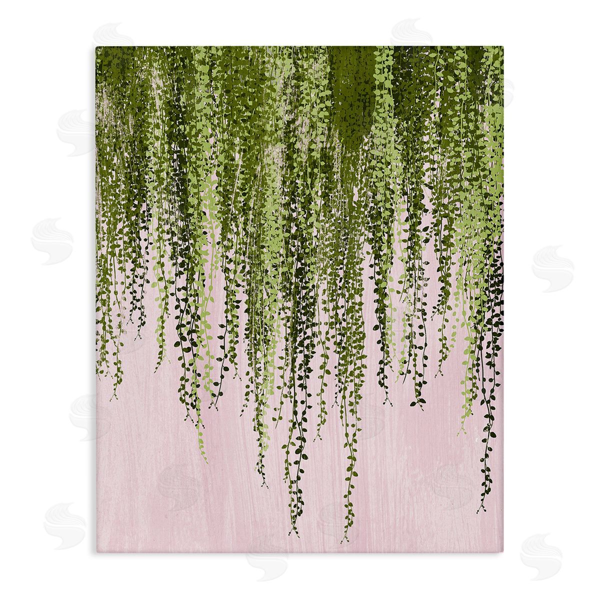 Grace Popp Willow Leaves on Pink Canvas Wall Art Print