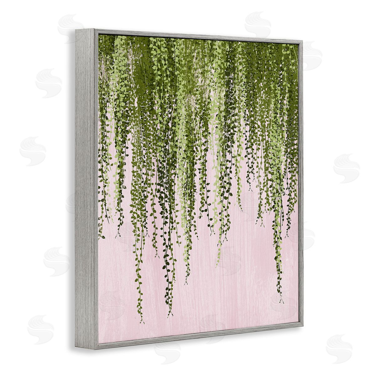 Grace Popp Hanging Ivy on Pink Gray Framed Giclee Wall Art Print
