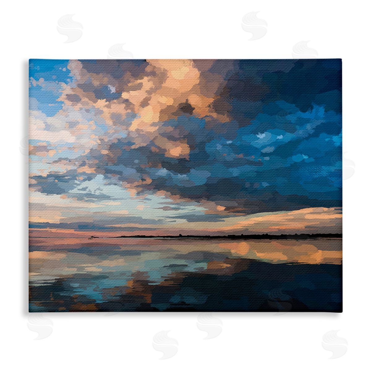 Emily Kalina Clouds & Sunset Reflection Canvas Wall Art Print