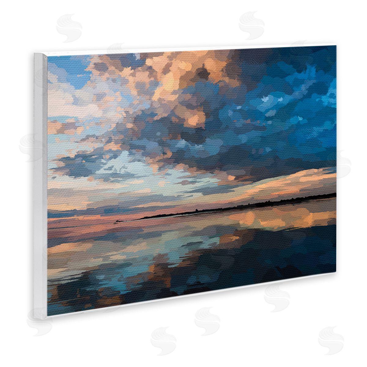Emily Kalina Clouds & Sunset Reflection Wooden Wall Plaque Art Print