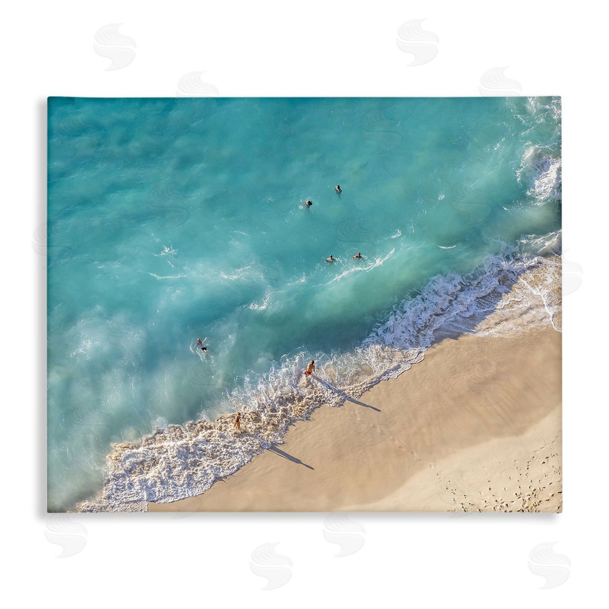 Richard Silver Aerial Beach View Canvas Wall Art Print