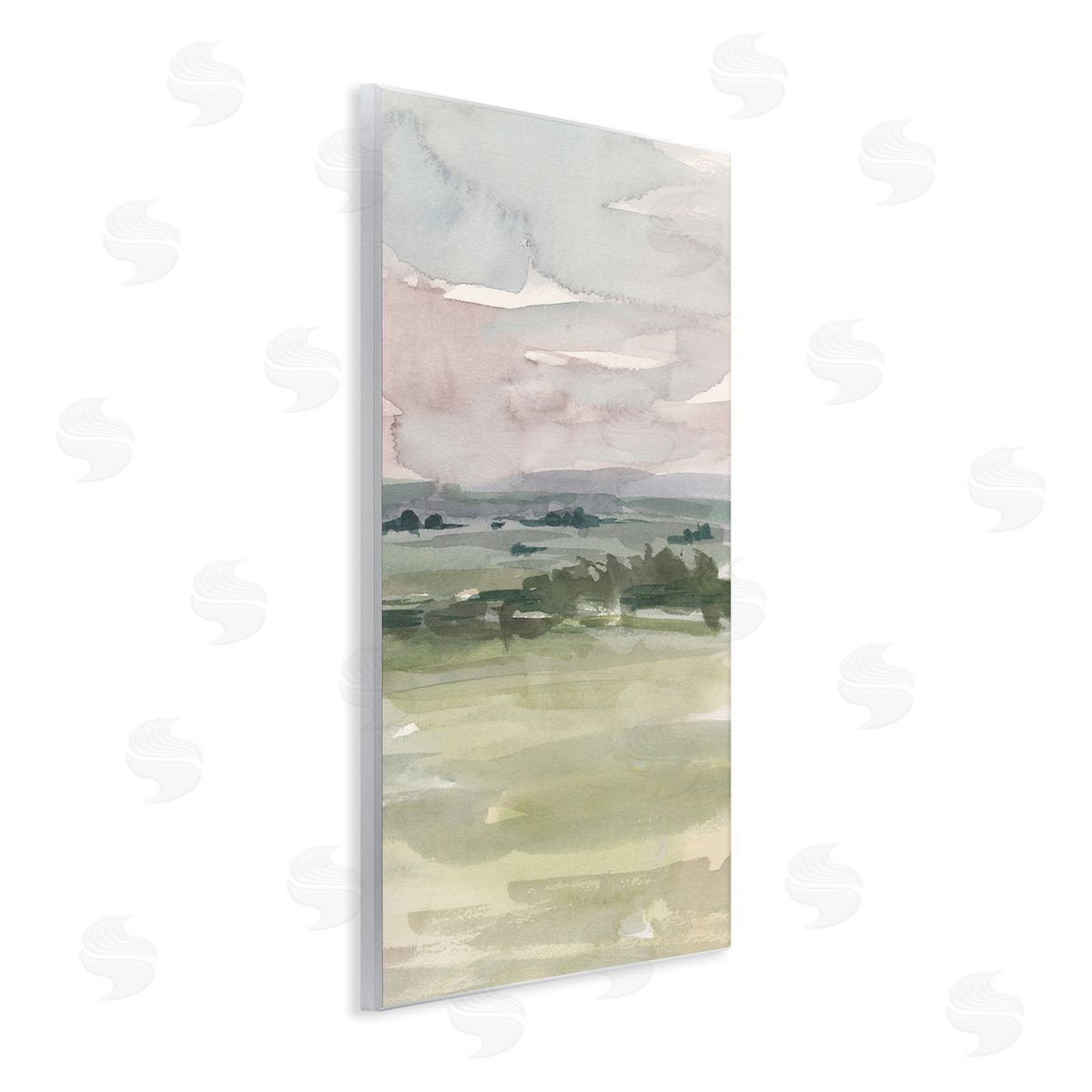 Ethan Harper Rural Watercolor Landscape Wooden Wall Plaque Art Print