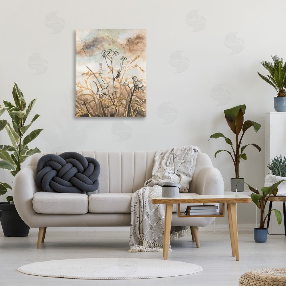 Vanna Lam Neutral Landscape Collage Canvas Wall Art Print in Room