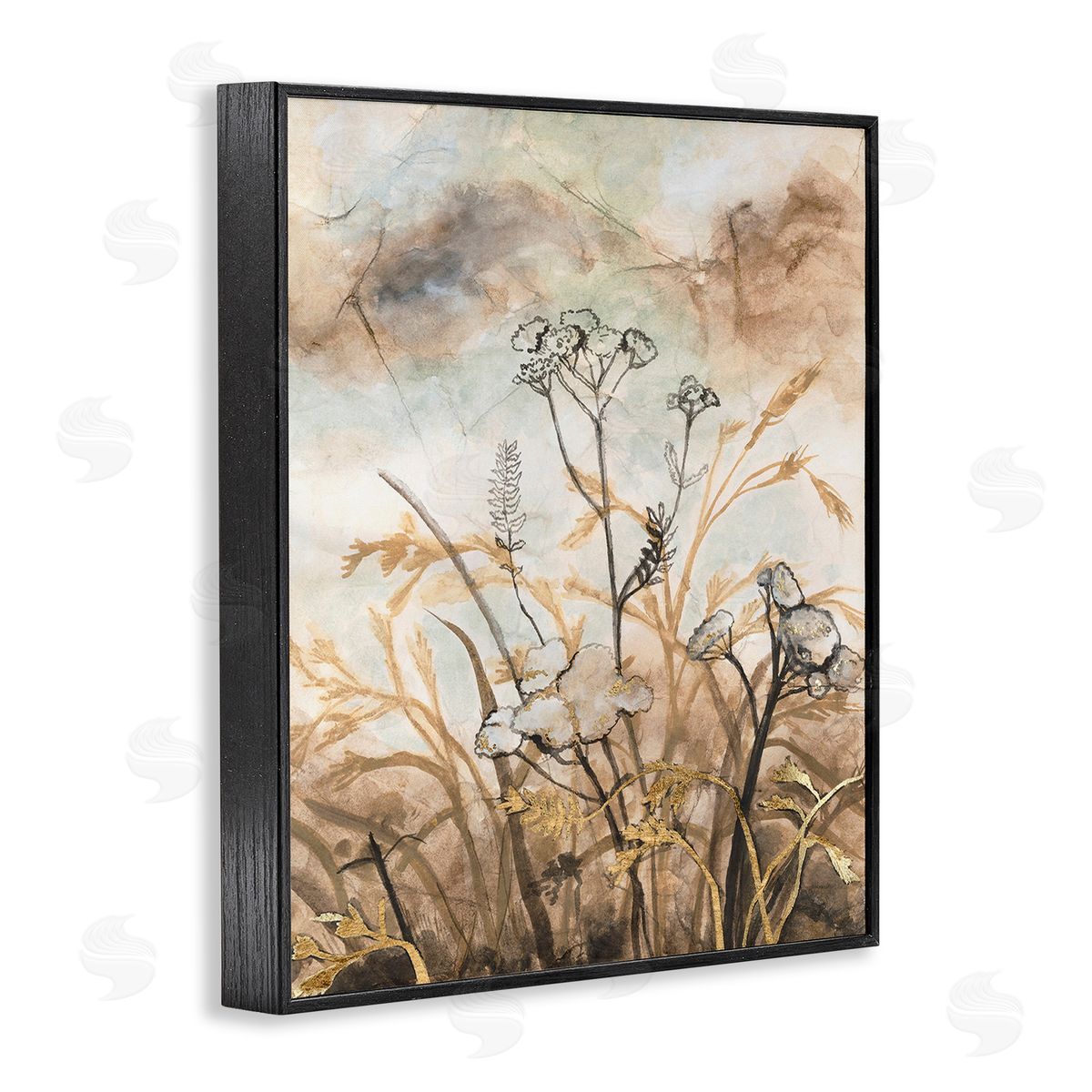 Vanna Lam Neutral Landscape Collage Black Framed Giclee Wall Art Print