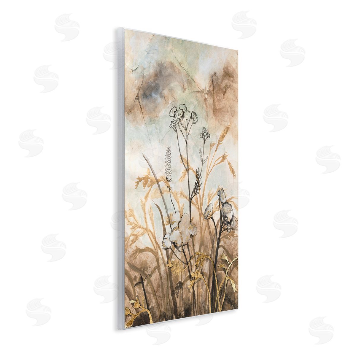 Vanna Lam Neutral Landscape Collage Wooden Wall Plaque Art Print