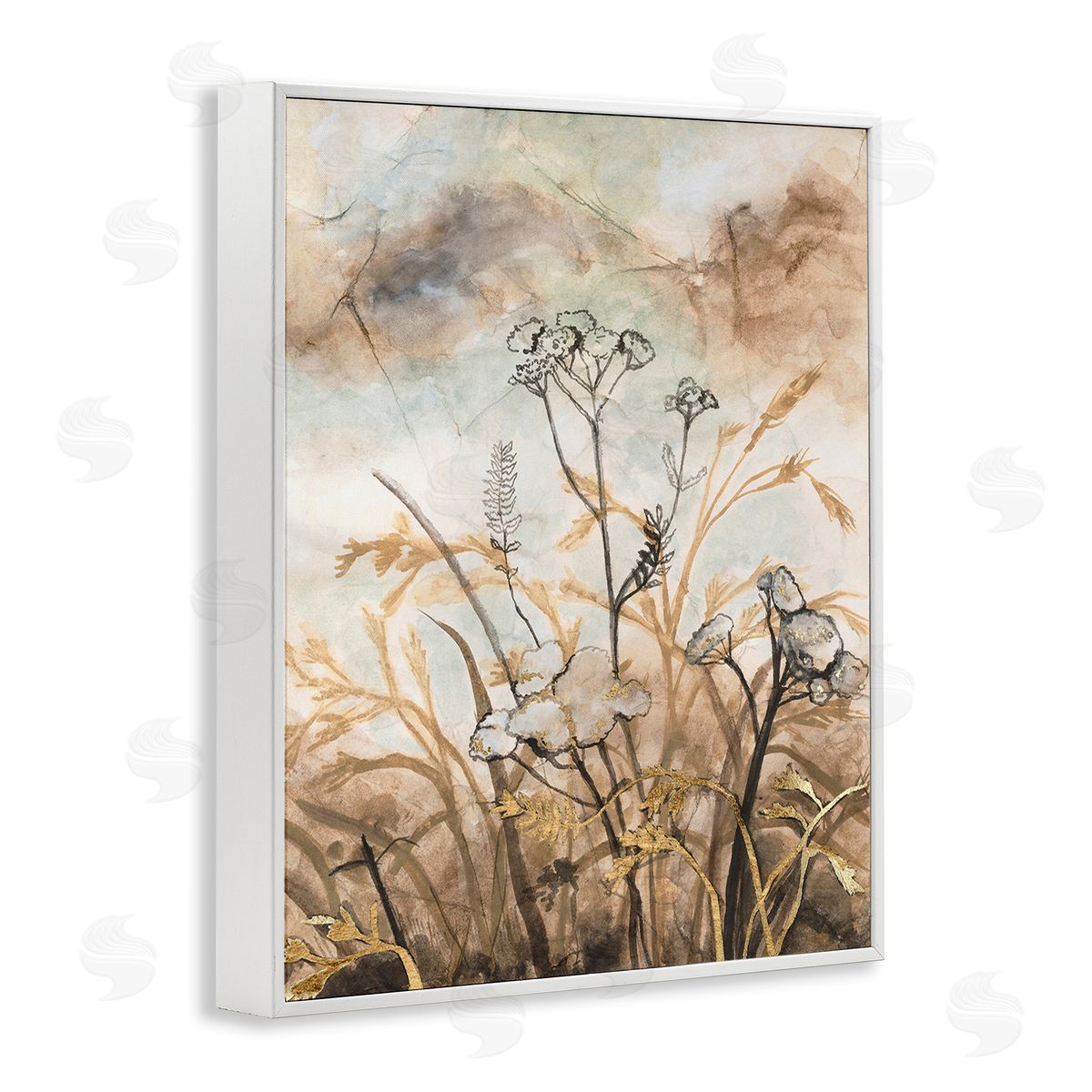 Vanna Lam Neutral Landscape Collage White Framed Giclee Wall Art Print