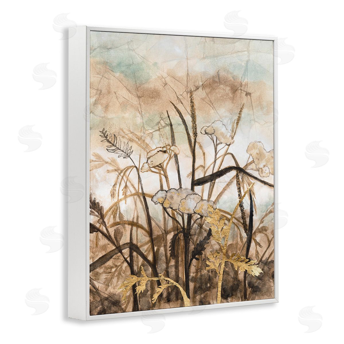 Vanna Lam Abstract Neutral Landscape White Framed Giclee Wall Art Print