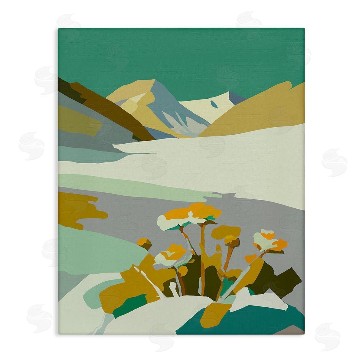 Walker Noble Modern Mountain Abstraction Canvas Wall Art Print