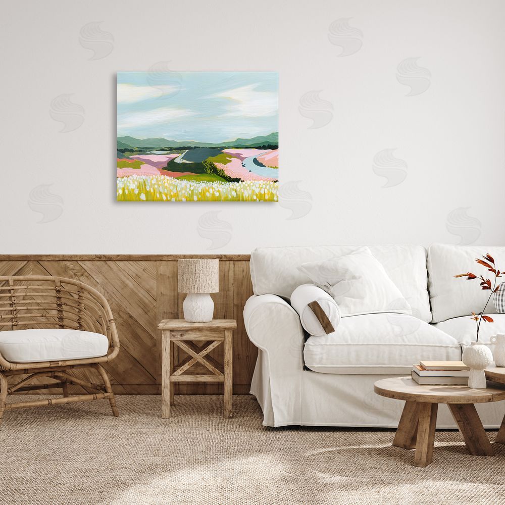 Grace Popp Modern Mountain Stream Canvas Wall Art Print in Room