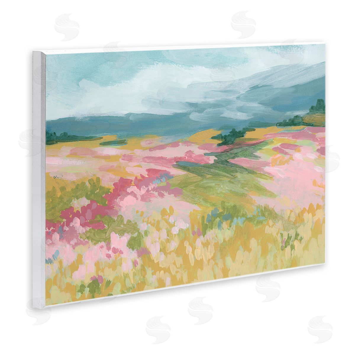 June Erica Vess Abstract Mountain Hills Wooden Wall Plaque Art Print