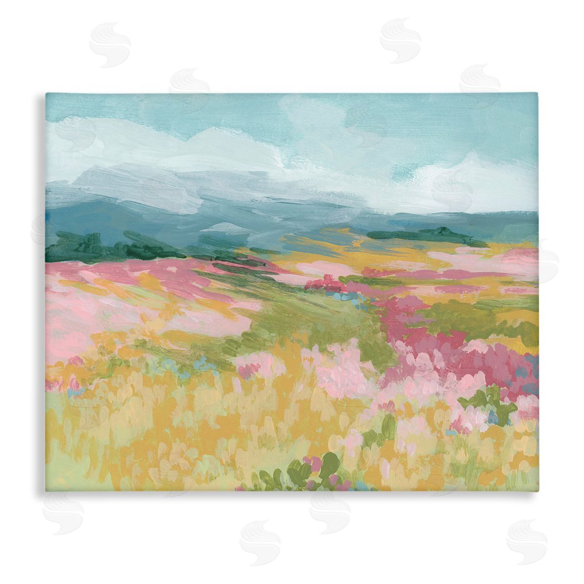 June Erica Vess Abstract Meadow Flowers Canvas Wall Art Print
