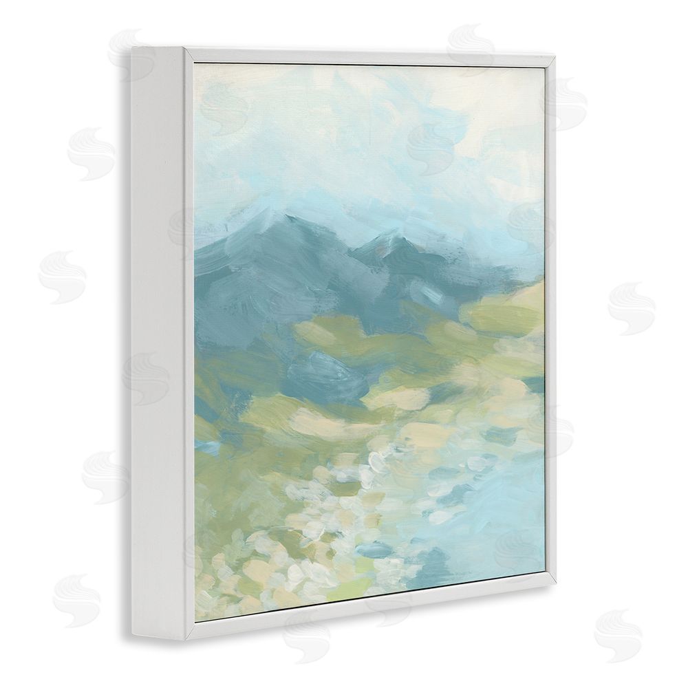 June Erica Vess Misty Mountain Valley White Framed Glicee Wall Art Print