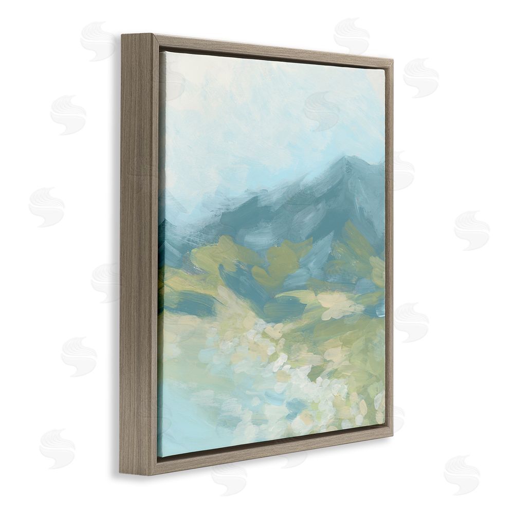 June Erica Vess Murky Mountain Valley Brown Floating Frame Canvas Wall Art Print