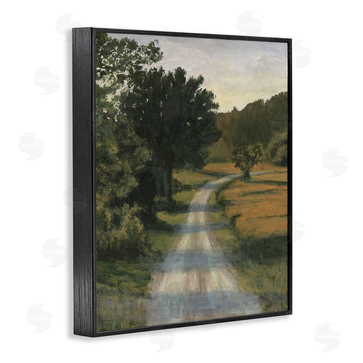 Michael Willett Shadowed Rural Path Black Framed Giclee Wall Art Print