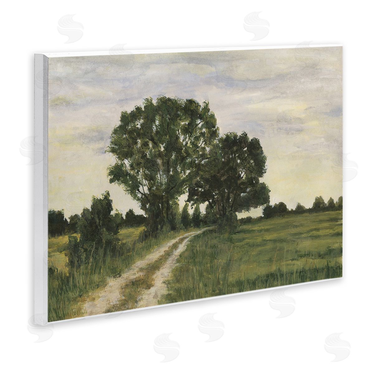 Michael Willett Trees on Country Road Wooden Wall Plaque Art Print