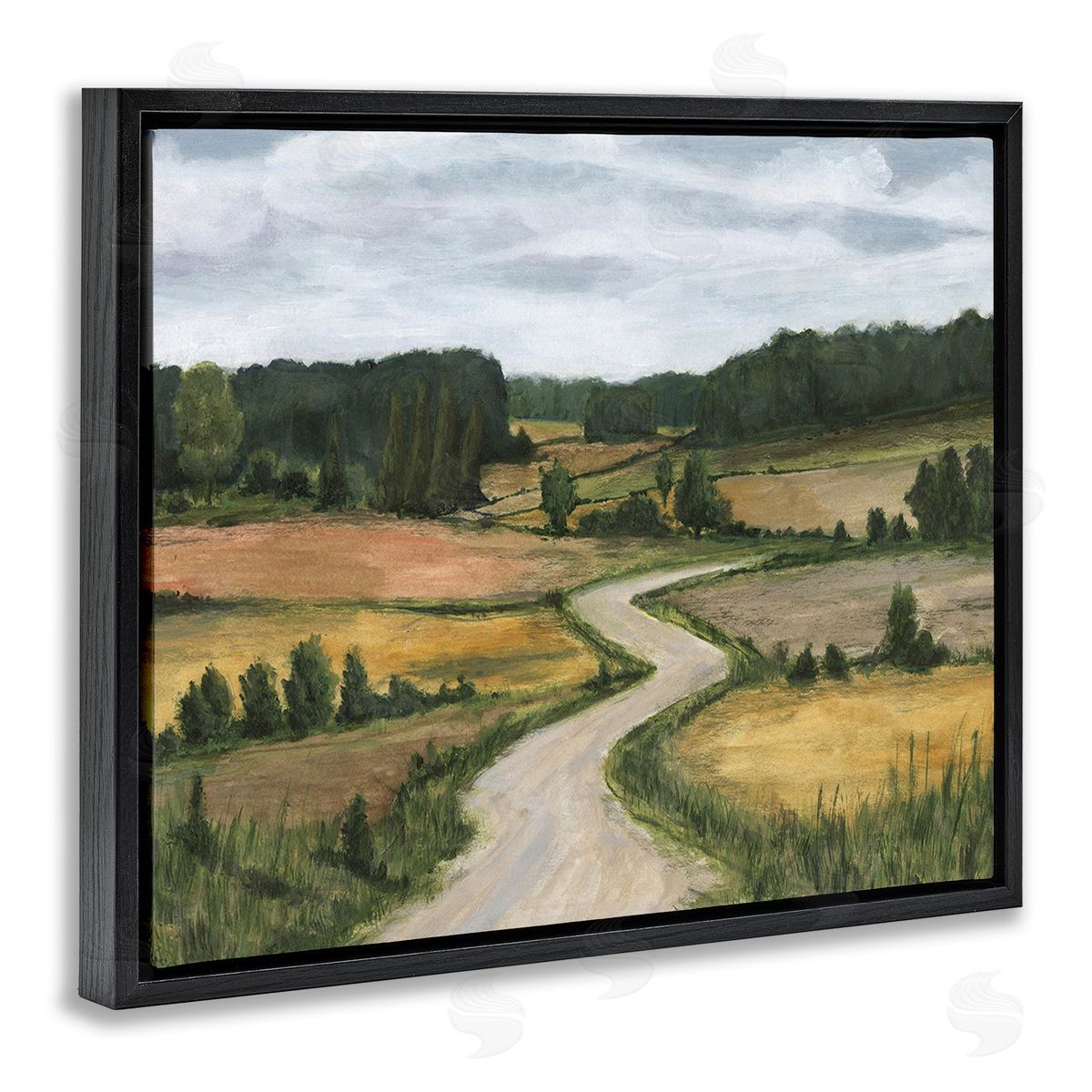 Michael Willett Waning Rural Rode Black Floating Frame Canvas Wall Art Print