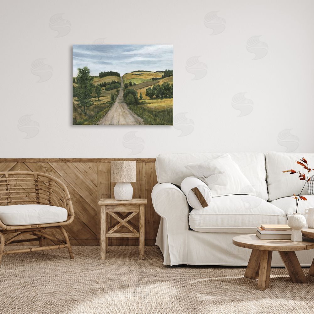 Michael Willett Receding Country Path Canvas Wall Art Print in Room